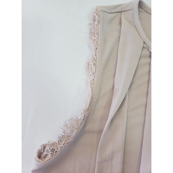 Banana Republic Pink Top sz S Lace Fairy Boho Cottagecore Whimsical Boho Neutral - Picture 4 of 10